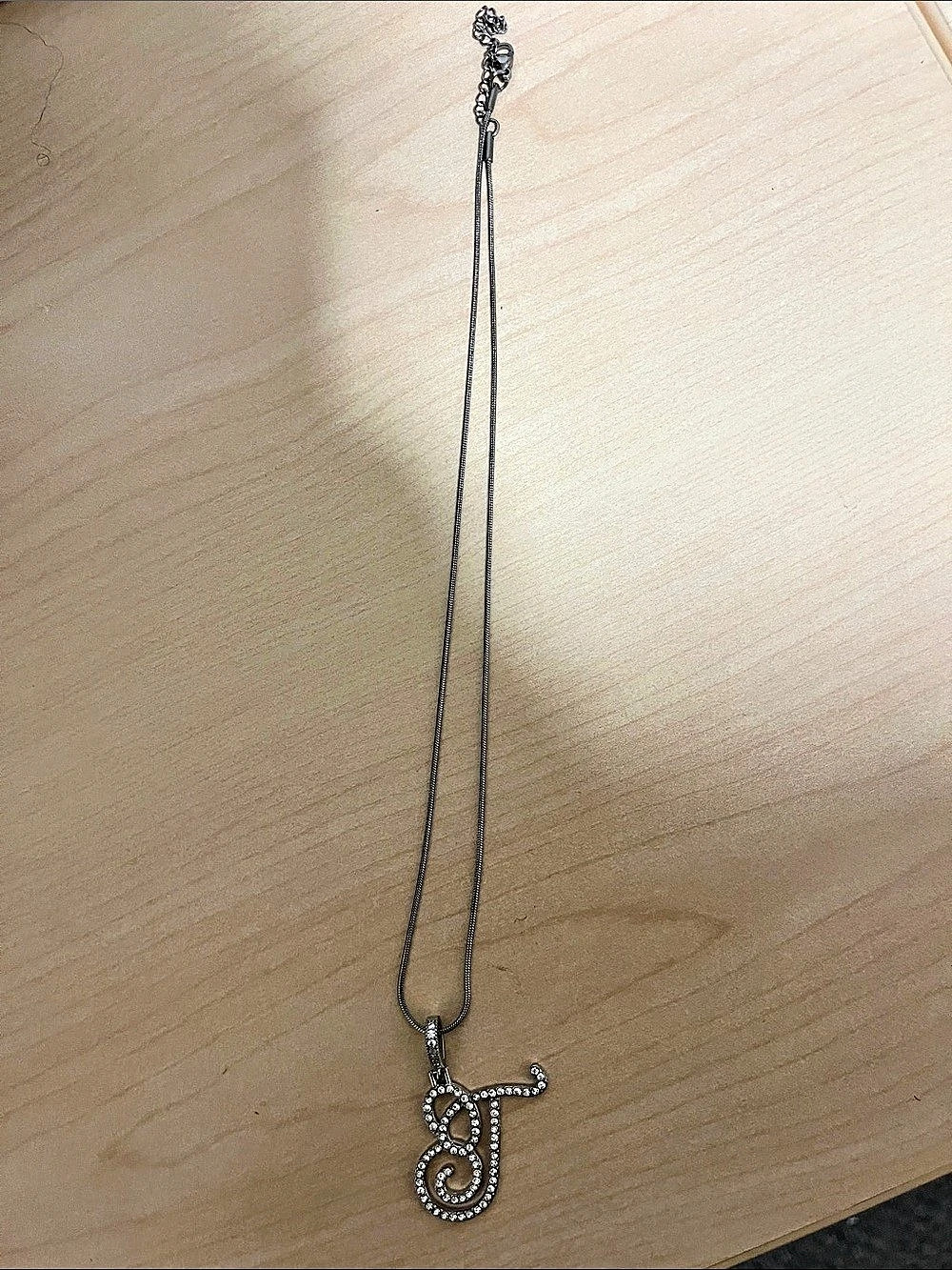 Bubble Initial Necklace, Letter T Silver